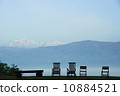 Sky and mountains, chairs and relax 10884521