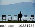 Sky and mountains, chairs and relax 10884522