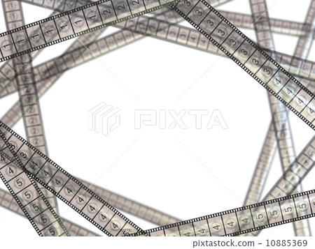 Movie concept. Film strips on white background. 10885369