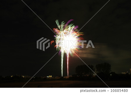 煙花_五顏六色的天空花 10885480