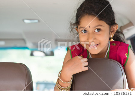 Indian girl in car Indian girl in car 10886181