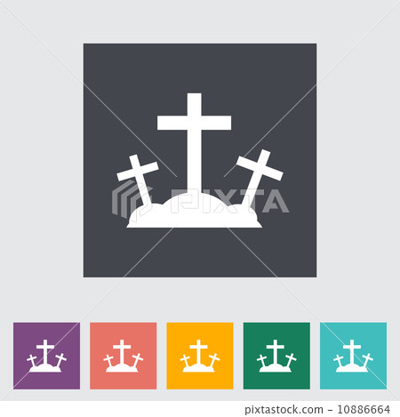 Calvary single flat icon. Calvary single flat icon. 10886664