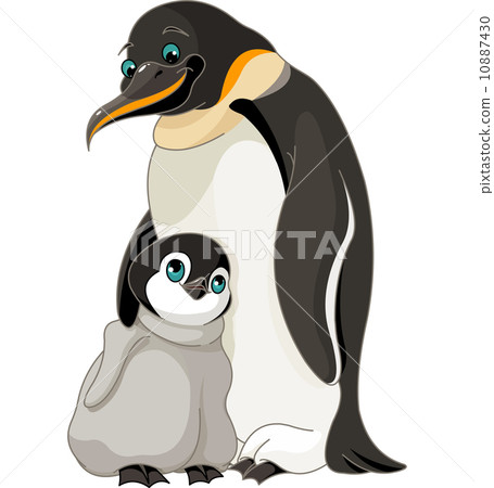 Emperor Penguin With Chick Emperor Penguin With Chick 10887430