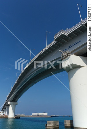 Blue sky and night bridge Blue sky and night bridge 10887554