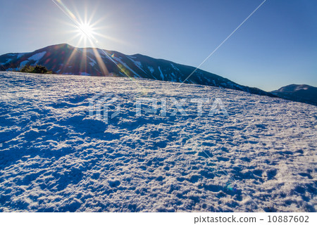 I look up at Mountain Mountain in spring 10887602