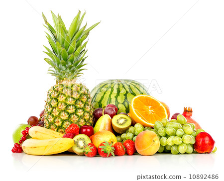 Exotic fruits isolated on white 10892486
