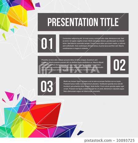 Template for Your business presentation. Geometric background. V 10893725