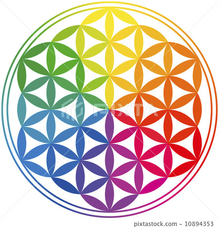 Flower Of Life Rainbow Colors 10894353