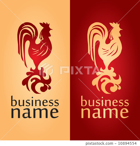 logo with a cock 10894554