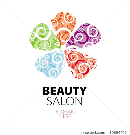 abstract colorful logo of lacy petals abstract colorful logo of lacy petals 10894732