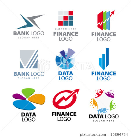 collection of vector logos for banks and finance companies collection of vector logos for banks and finance companies 10894734