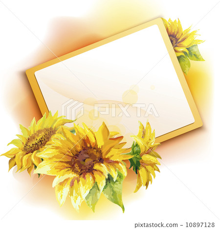 Sunflower frame background Sunflower frame background 10897128