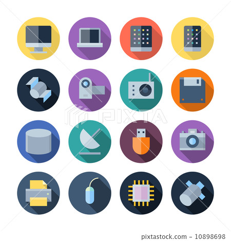 Flat Design Icons For Technology and Devices Flat Design Icons For Technology and Devices 10898698