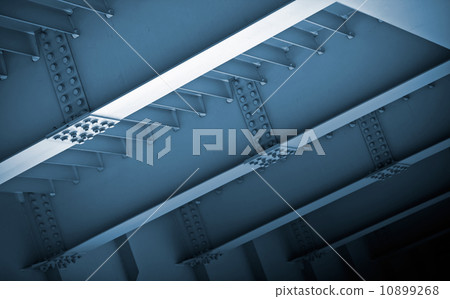 Abstract steel construction with beams and bolts junctions Abstract steel construction with beams and bolts junctions 10899268