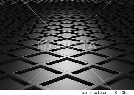 Metallic diamond flooring perspective view in dark Metallic diamond flooring perspective view in dark 10900693