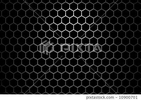 Steel grid with hexagonal holes under spot light Steel grid with hexagonal holes under spot light 10900701
