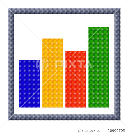 cubes pixel image of growing bar chart icon cubes pixel image of growing bar chart icon 10900705