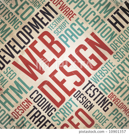 Web Design - Grunge Word Cloud Concept. 10901357