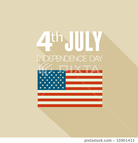 American Independence Day Patriotic background. Flat design American Independence Day Patriotic background. Flat design 10901411