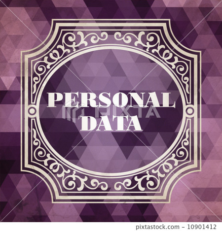 Personal Data Concept. Purple Vintage design. 10901412