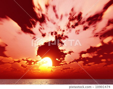 Wind and clouds with the sea 10901474