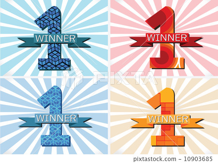 the Winner and Number One First Place sign simbol with ribbons the Winner and Number One First Place sign simbol with ribbons 10903685