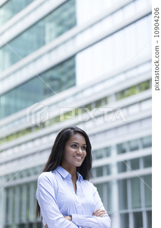 Portrait of Indian business woman outside. Portrait of Indian business woman outside. 10904206