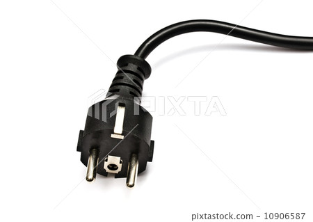 Electric plug isolated on the white 10906587