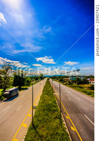 Thailand two lanes road Thailand two lanes road 10907421