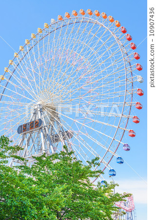 cosmo clock, large ferris wheel, ferris wheel 10907436