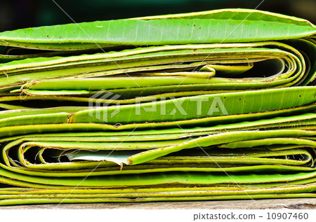 wrapped banana leaves 10907460