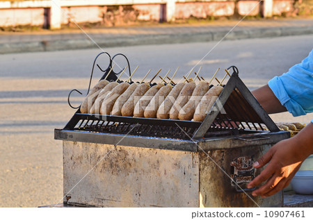 Thailand sausage on the grill 10907461