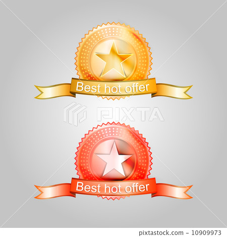 Illustration of badges for the best offer 10909973