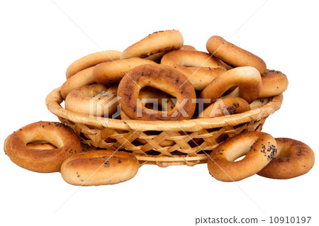 basket with dry bread-ring basket with dry bread-ring 10910197
