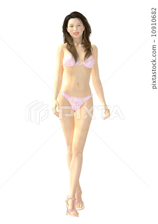 Slender women's swimwear for synthetic background Transparent png illustration material 10910682