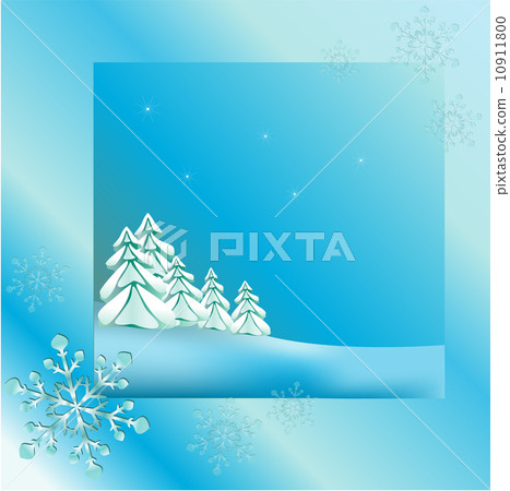 Abstract background with snowflakes and trees Abstract background with snowflakes and trees 10911800