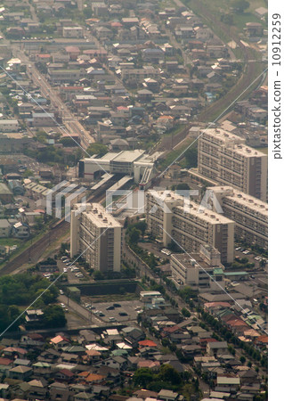Aerial view of Nesoda line Fesa Station area 10912259