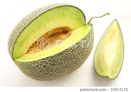 Melon dessert white background Melon dessert white background 10913172