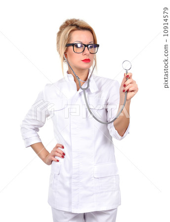 doctor with stethoscope doctor with stethoscope 10914579