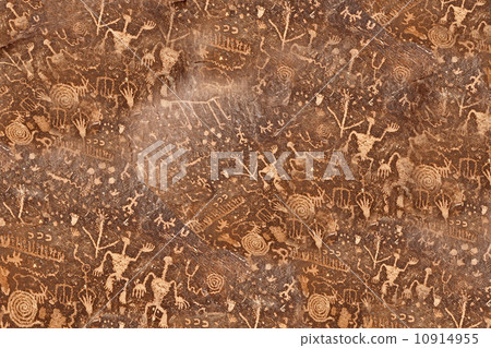 Ancient symbols, real texture in stone, USA Ancient symbols, real texture in stone, USA 10914955