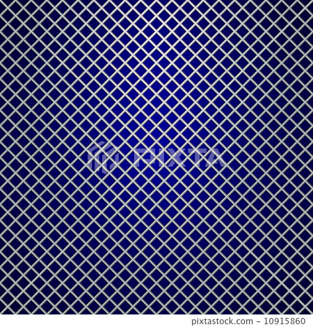 Vector silver grille on blue background 10915860