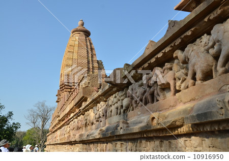 Relief of a row of soldiers engraved on the foundation of Lakshmana Temple in Khajuraho 10916950