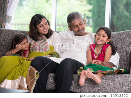 happy indian family enjoying quality time at home indoor 10918832