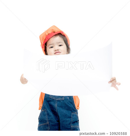 Isolated baby girl engineer 10920388