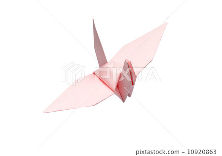 Isolated origami paper bird 10920863