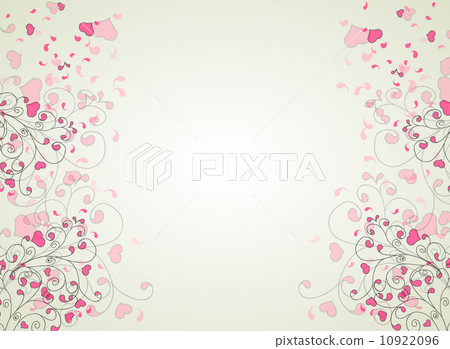 Hearts and swirls on on a light background. seamless background 10922096