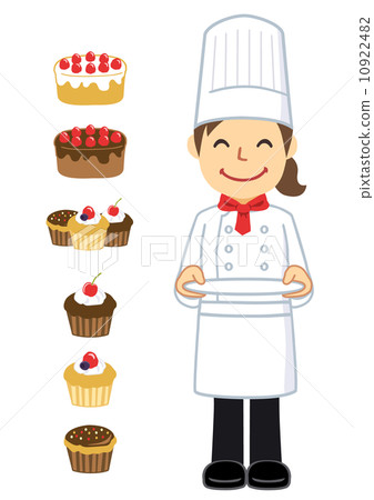 Patissier Women's Cake Various - Stock Illustration [10922482] - PIXTA