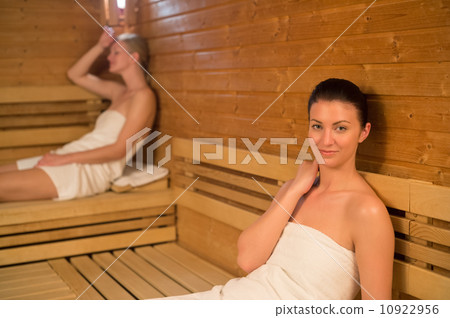 Woman relaxing in sauna 10922956