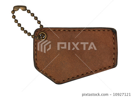 Leather Tag Label isolated on white background 10927121