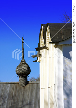 Russia. Old Ladoga. Dome of church sacred great martyr Dmitry Solunskiy on territory of fortress Russia. Old Ladoga. Dome of church sacred great martyr Dmitry Solunskiy on territory of fortress 10927429